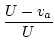 $ \dfrac{U-v_a}{U} $